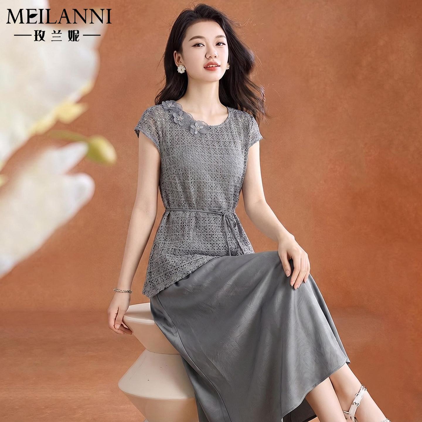 高端女装连衣裙夏高级感减龄裙子