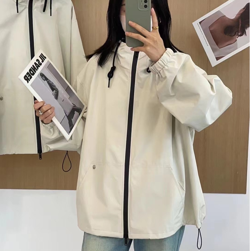 （清）连帽纯色冲锋衣外套-2901（实物以直播间为准）