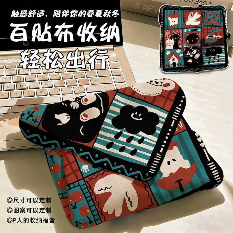P人化妆包百粘布便携式收纳电脑固定魔术百贴布相机布定制自贴布,宠物/宠物食品及用品,宠物背包,淘宝优惠券,粉丝福利购,淘宝优惠卷
