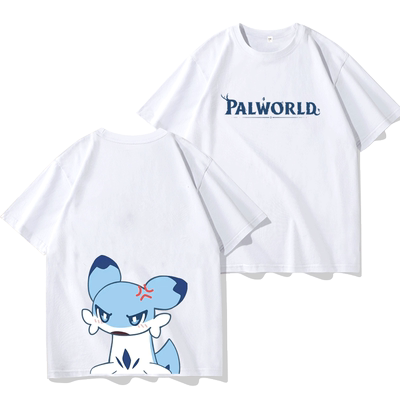 Palworld幻兽帕鲁短袖T恤男STEAM游戏同款半截袖二次元纯棉痛衣服