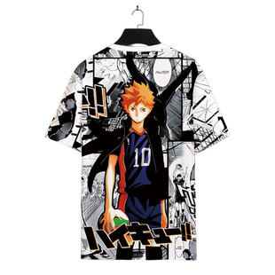 排球少年动漫周边乌野高校日向翔阳cos服短袖T恤男二次元大码半袖