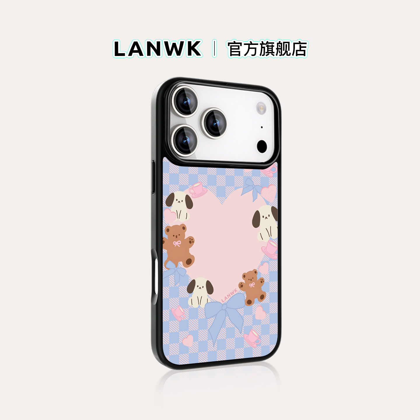 【甜心玩偶】LANWK适用苹果17/16/15promax手机壳新款Air高级苹果14plus卡通磁吸iphone12/13可爱防摔女外壳