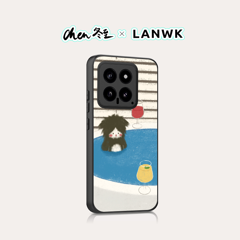 【泡澡】LANWK适用小米15/14/13pro新款高级硅胶手机壳红米k80/70ultra原创超薄镜头全包k60女生款可爱保护套
