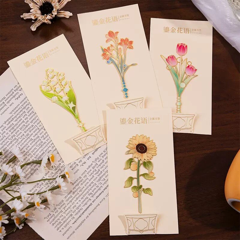 鎏金花语中国风金属镂空系列艺术书签故宫创意古风节日精美礼品