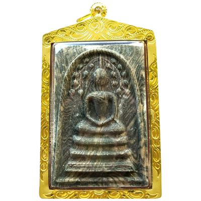 泰国佛牌 龙婆培大师 47年历史老牌 菩提叶斑马崇迪