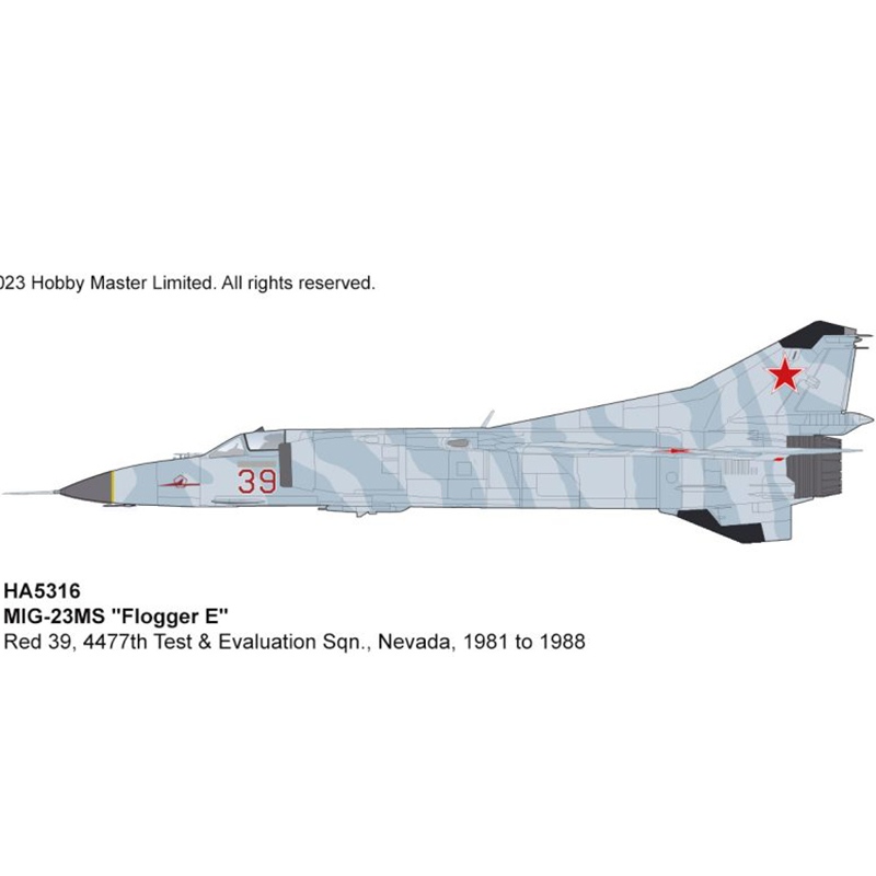 7月 HA5316 MiG-23MS 米格23战斗机 4477th Test & Evaluation Sq 玩具/童车/益智/积木/模型 飞机模型 原图主图