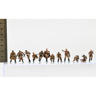 三荣 1/72 二战苏联步兵 12人组 完成品模型摆件 不含场景和坦克