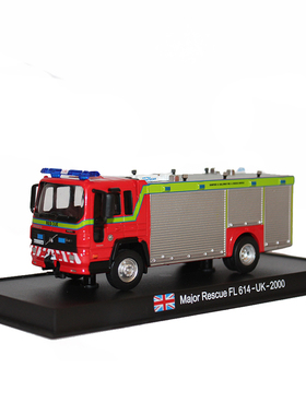 Red Base 1/64 沃尔沃 FL614 英国消防车2000年 合金完成品模型