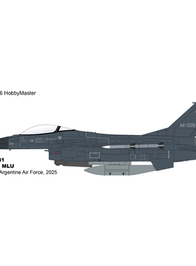 8月 HA38081 F16战斗机 F-16AM MLU M-1018, 阿根廷空军2025年