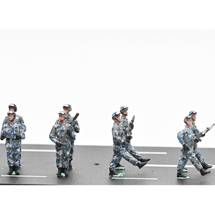 三荣 723814 1/72 中国PLA 队列士兵 海洋涂装 成品兵人模型摆件