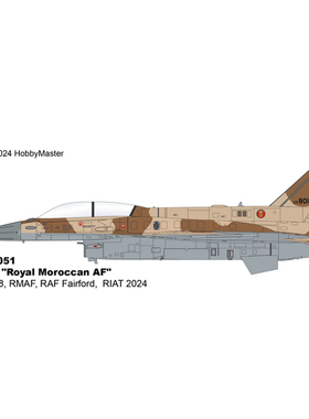 8月 HA38051 F-16D F16战斗机 摩洛哥皇家空军 RMAF RIAT 2024年