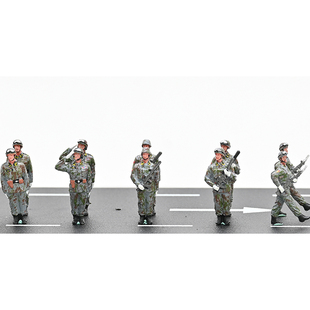 三荣 723812 1/72 中国PLA 队列士兵 绿色涂装 完成品兵人模型摆