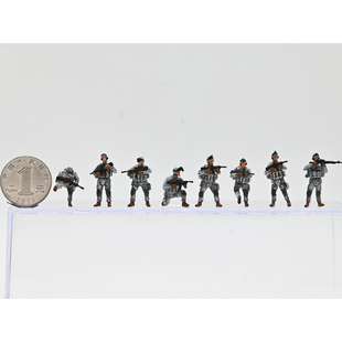三荣模型 1/72 美军现代装甲兵 现代步兵组8人组可配坦克使用兵人