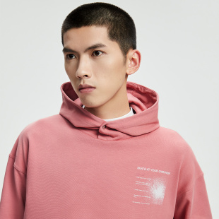 中国李宁卫衣男女同款 滑板系列舒适宽松休闲套头连帽上衣AWDR451