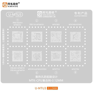 U-MTU3 MT6833/6853/6873/6875/6785/6769/6779/6771V 钢网
