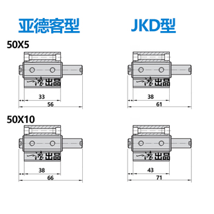 SDAD50X5 新品 UPC型 SAD50X1双0 JKDD型 砂光机砂带摆动气缸出轴