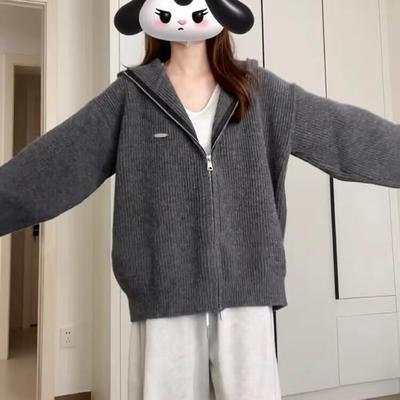 早春季慵懒风高级感灰色外套