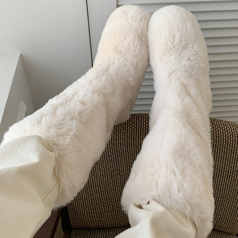 雪地靴冬季毛毛靴加绒保暖高筒靴