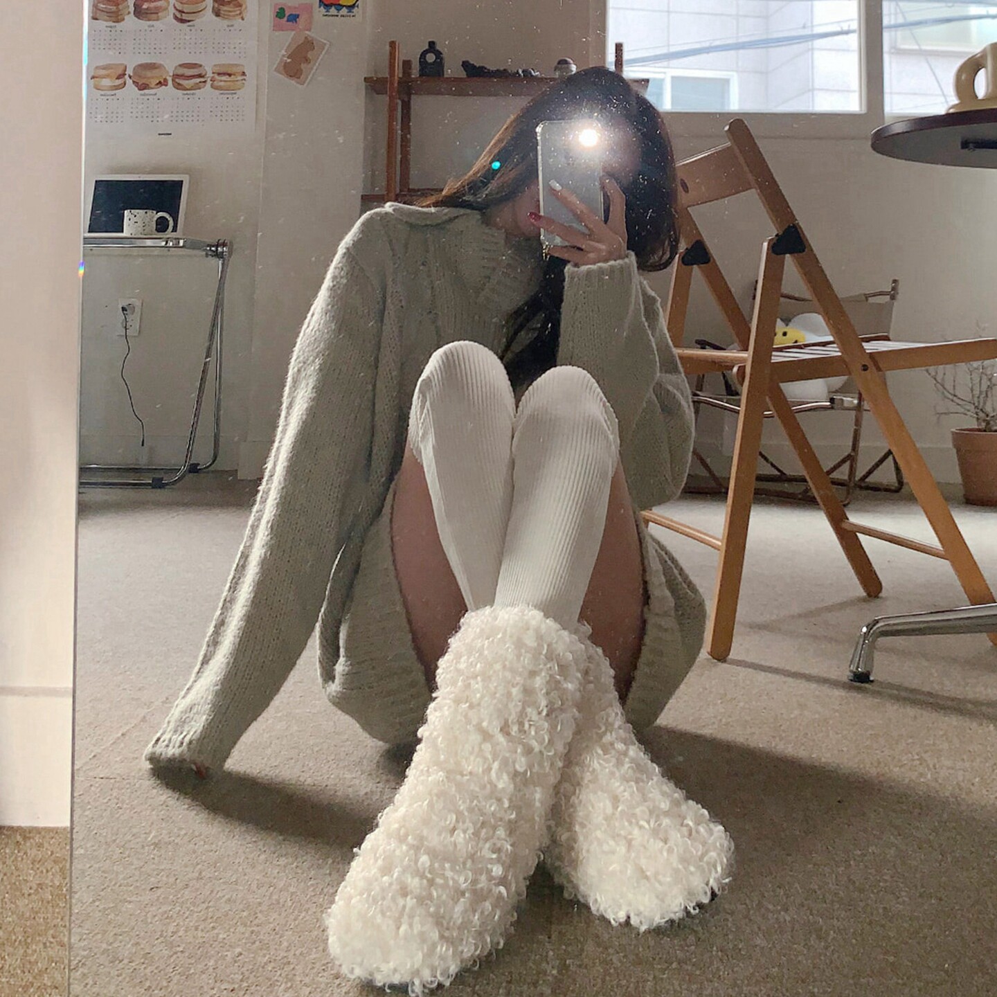 冬季卷卷毛绒保暖雪地短靴