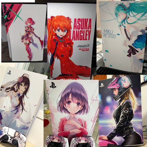 老款PS5主机贴纸 光驱版 PS5贴膜悟空黑神话 初音miku 来图定制 - 封面