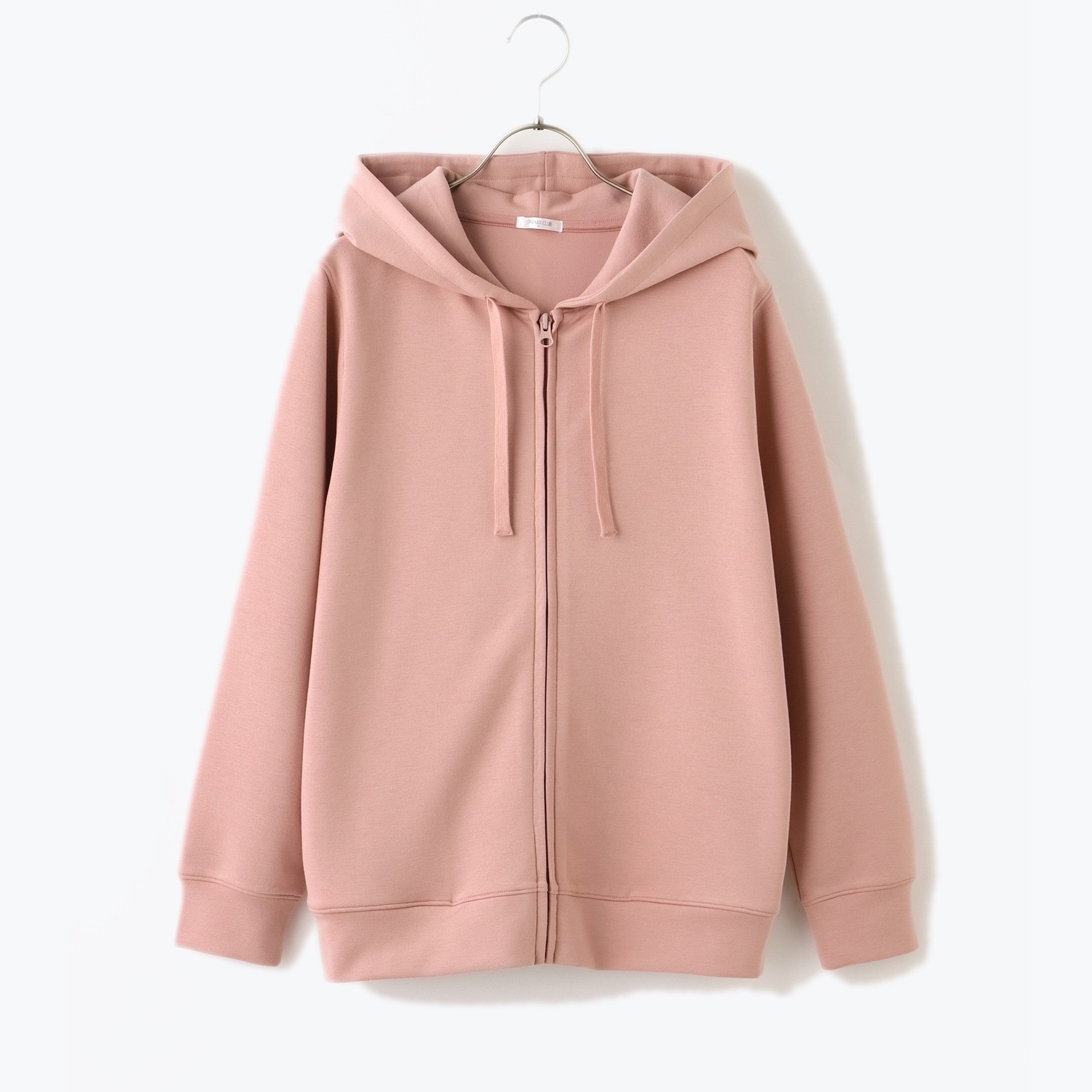 甜美百搭拉链连帽休闲卫衣粉色开衫漂亮卫衣外套日单女装