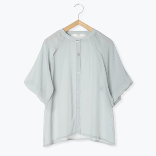SM2副牌新颖轻盈透视休闲百搭短袖罩衫外套衬衣衬衫上衣日系女装