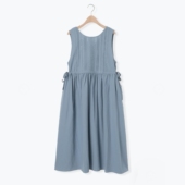 SM2甜美小清新蕾丝圆领A字收腰绑带长裙连衣裙日系女装