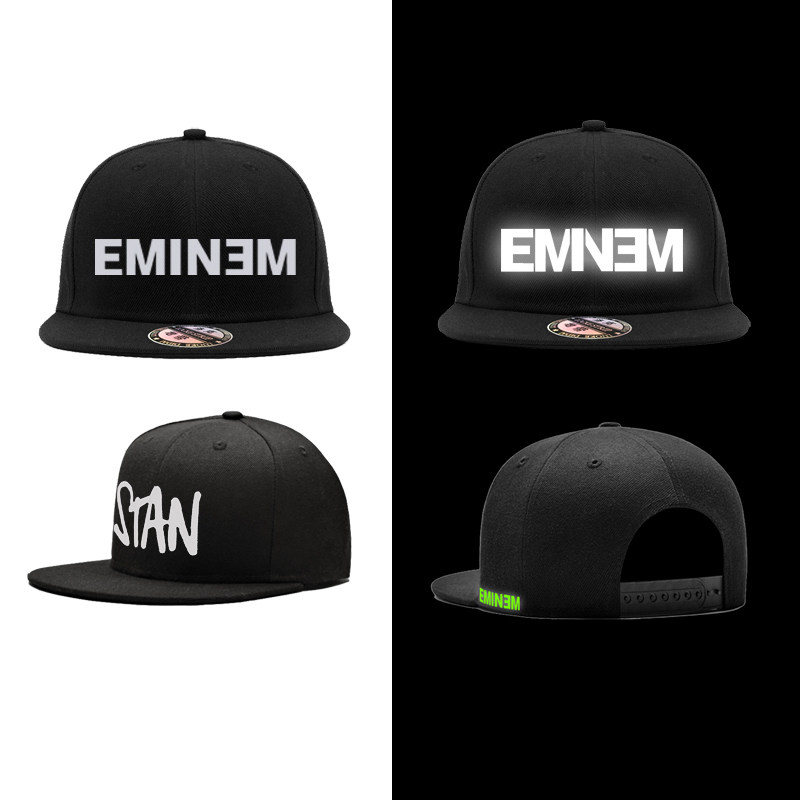 阿姆叔埃米纳姆(eminem)stan同款粉丝周边夜店反光说唱嘻哈帽子