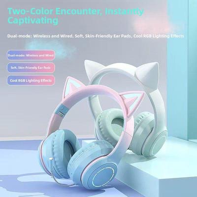 Bluetooth Wireless Headphones蓝牙耳机Cat Ear Gaming Headset