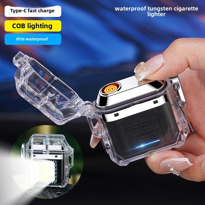 Outdoor Ignition Type C Tungsten Lighter钨丝点烟器+COB Light