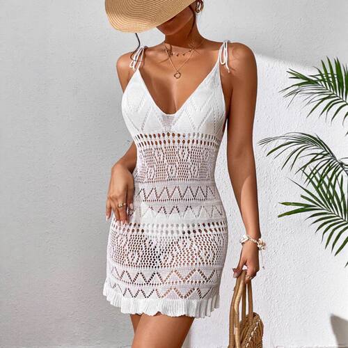 欧美风复古镂空针织吊带