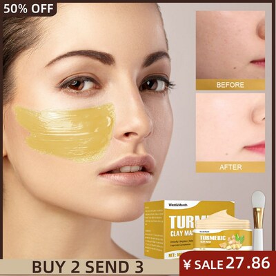 Turmeric Clay Mask Washing Face Mud Whitening Anti-wrinkle