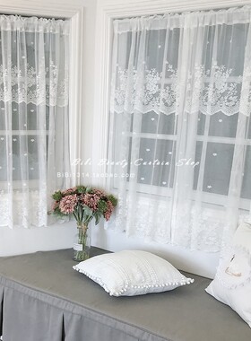 韩式梦幻公主多层白色网眼波浪纱飘窗窗纱窗帘衣柜帘门帘半帘定制