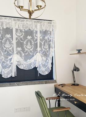 公主的城堡经编纱房间装饰升降提拉帘咖啡店服装店装饰小窗帘