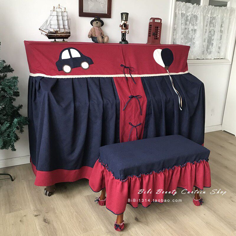 马小萌原创男孩卡通汽车立式大琴谱架钢琴罩简约全罩分体秒变半罩