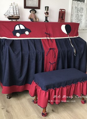 马小萌原创男孩卡通汽车立式大琴谱架钢琴罩简约全罩分体秒变半罩