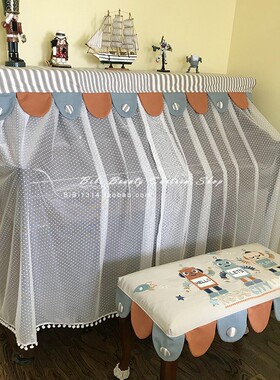 原创北欧简约撞色加厚夹棉防尘机器人钢琴罩男孩女孩钢琴套定制