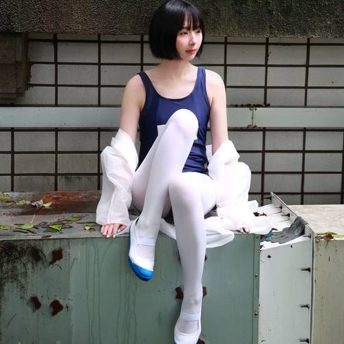 男女通用性感加厚白色开档连裤袜
