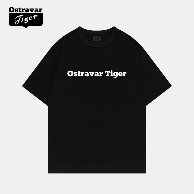 Ostravar Tiger潮牌ins美式字母印花男女同款百搭半袖宽松短袖t恤