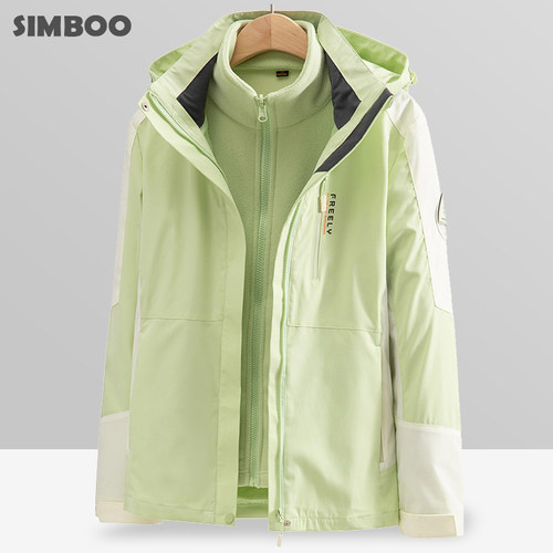 Simboo信步户外冲锋衣女防风