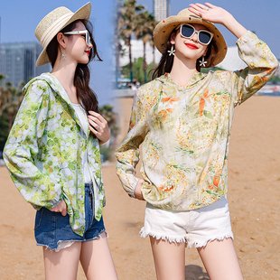 透气妈妈防晒服防紫外线薄款 夏季 外套 2025新款 连帽棉绸防晒衣女款