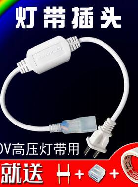 5050 3014 2835led灯带插头两针220V灯带电源5730灯带头接头 插针