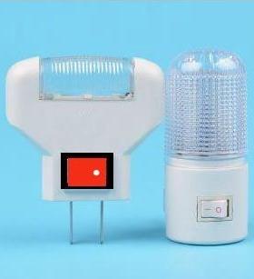 插电节能3W1W带开关夜灯 卧室led插座 喂奶夜起led床头灯包邮