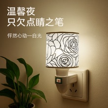 插电床头灯壁灯家用暖光卧室柔光灯可调亮度直插式新款小夜灯台灯