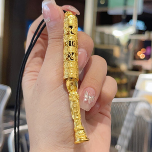 深圳水贝随身佛黄金吊坠足金999古法传承生肖不动明王守护男女款