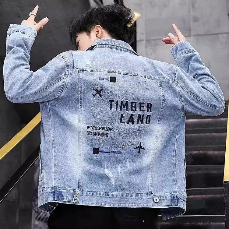 牛仔外套男士春秋季新款韩版潮流学院风休闲夹克修身帅气学生褂子
