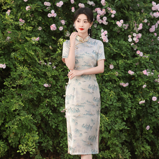 新中式御姐旗袍高端大气高级感小个子年轻款改良少女民国风中长款