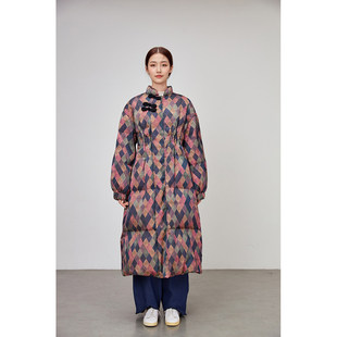 高端定制原创设计棕色加厚保暖中长款北方加厚羽绒服宽松大码