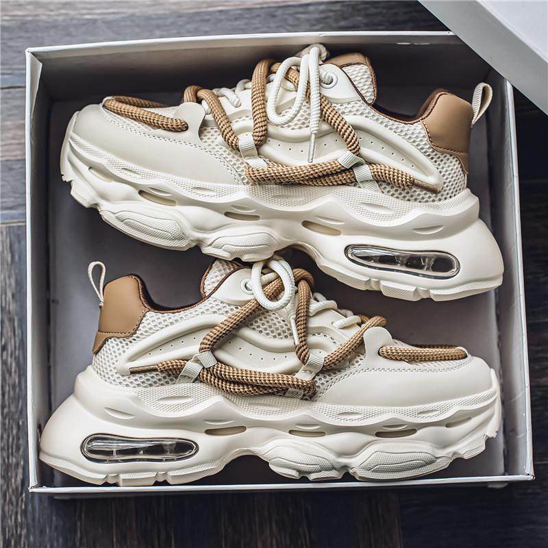 ins潮牌老爹鞋网面透气运动鞋气垫减震休闲跑步男鞋厚底鞋子男式