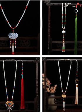 古风璎珞项圈背云送耳环